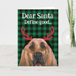 Agradecimento Cartão de Natal personalizado do seu Bloodhound