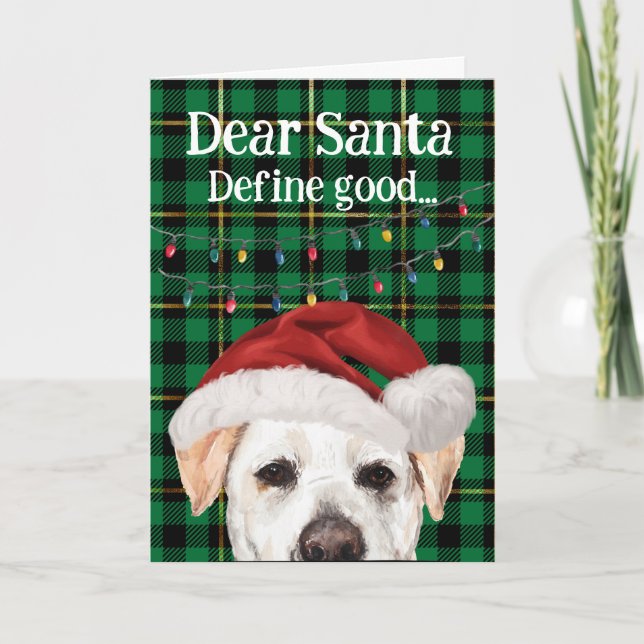 Agradecimento Cartão de Natal personalizado do seu Labrador (Frente)