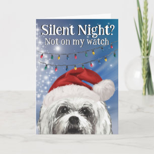 Agradecimento Cartão de Natal personalizado do seu Terrier Maltê