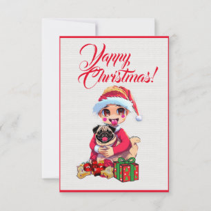 Agradecimento Cartão de Natal Personalizado Fácil e Fofo de Cach