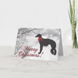 Agradecimento Cartão de Natal Silken Windhound