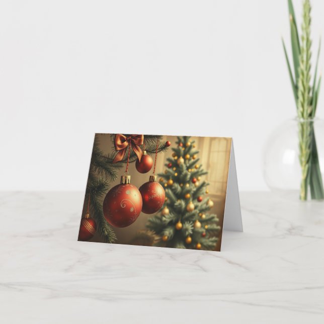 Agradecimento Cartão de Natal Tradicional (Frente)