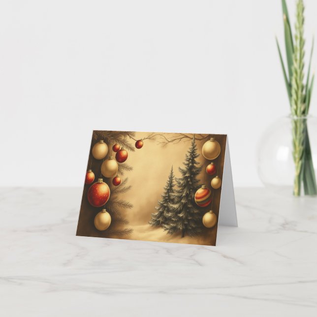 Agradecimento Cartão de Natal Tradicional (Frente)