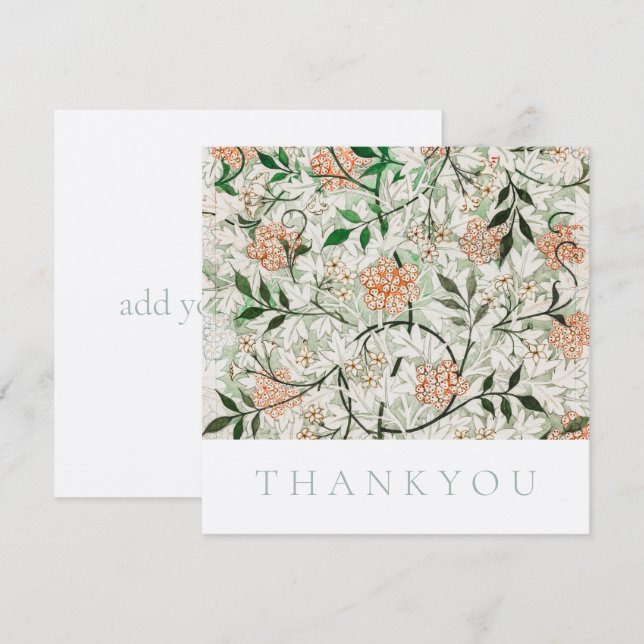 AGRADECIMENTO CARTÃO DE OBRIGAÇÕES: WILLIAM MORRIS : JASMINE (Frente/Verso)