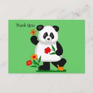 Agradecimento Cartão de Obrigado Panda