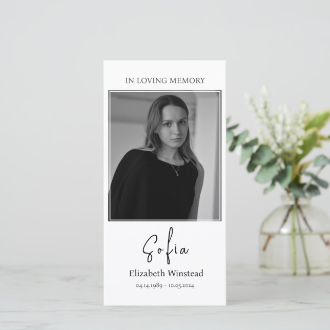 Agradecimento Cartão de Oração Funerário, Cartão Católico (Em pé/Frente)