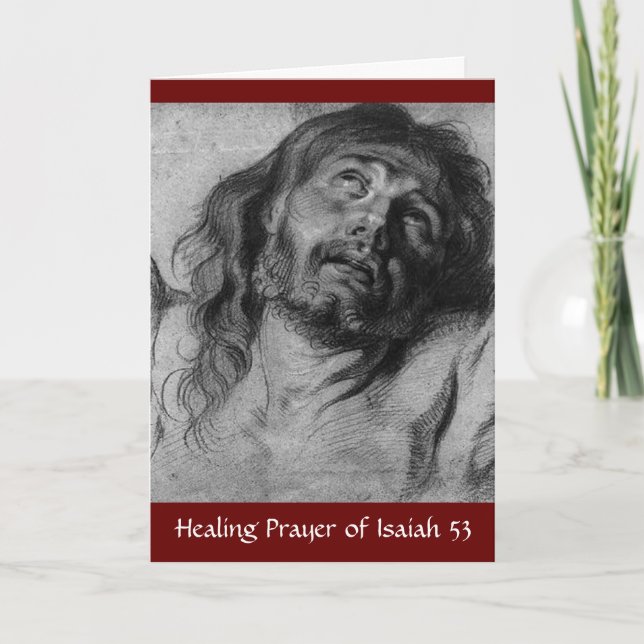 Agradecimento Cartão de Oração Isaiah 53 (Frente)