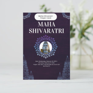 Agradecimento Cartão de Oração Maha Shivaratri 2025