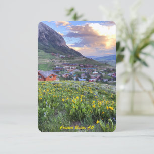 Agradecimento Cartão de Oração Memorial de Montanha Floral Roxo