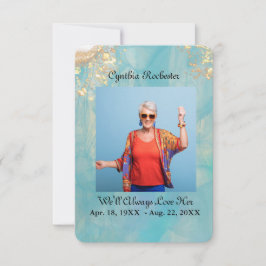 Agradecimento Cartão de Oração Memorial Elegante para Mármore do