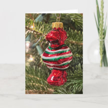 Cartão de Ornamento de Doces de Árvore de Natal