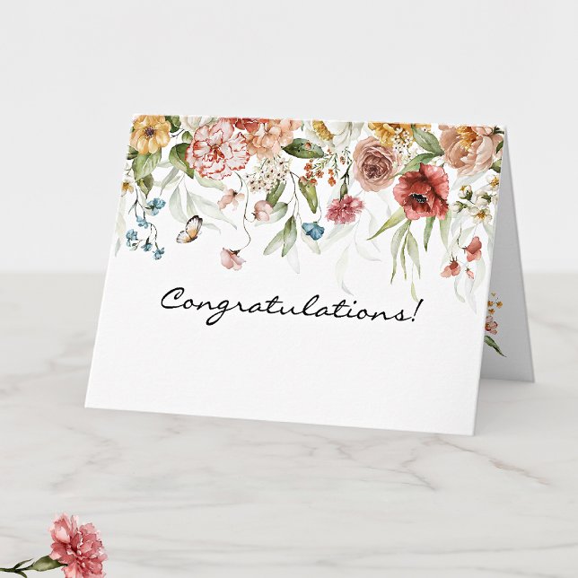 Agradecimento Cartão de Parabéns com Flores Holandêsas do Século (Criador carregado)