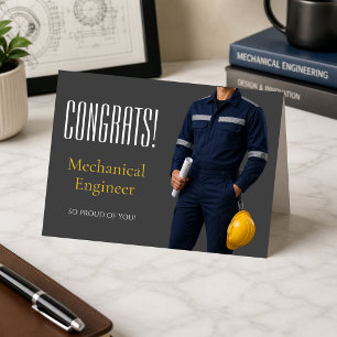 Agradecimento Cartão de Parabéns de Formatura de Engenheiro Mecâ