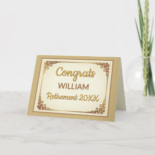Agradecimento Cartão de Parabéns Personalizado para Aposentadori