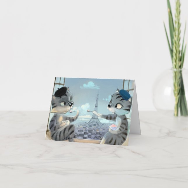 Agradecimento Cartão de Paris por Dia (vários tamanhos) (Frente)