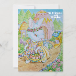 Agradecimento Cartão de Páscoa Personalizado para Avós e Avós