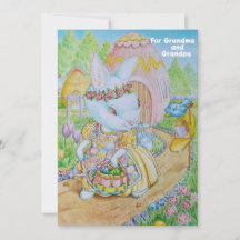 Cartão de Páscoa Personalizado para Avós e Avós