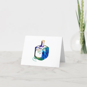 Agradecimento Cartão de Pop de Arte do Dreidel Hanukkah