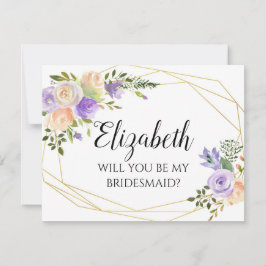 Agradecimento Cartão de Proposta de Dama de Honra Carolina