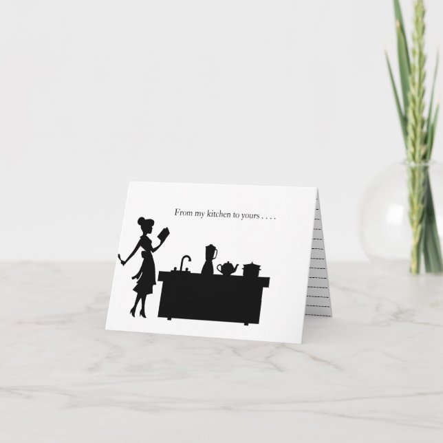 Agradecimento Cartão de receita - Da minha cozinha à sua (Frente)