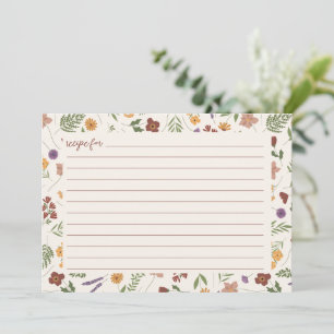 Agradecimento Cartão de Receita de Chá de panela de Flor Selvage