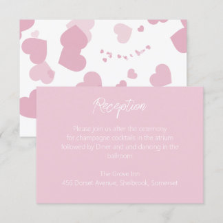 Agradecimento Cartão de Recepção de casamento de Amor Rosa