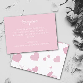 Agradecimento Cartão de Recepção de casamento de Amor Rosa