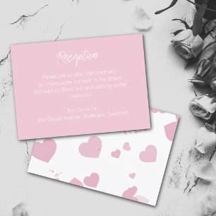 Agradecimento Cartão de Recepção de casamento de Amor Rosa