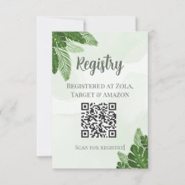 Agradecimento Cartão de Registro Monstera Folhagem Tropical