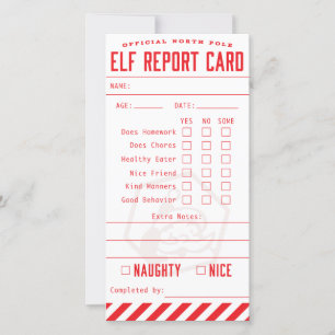 Agradecimento Cartão de Relatório Elf Oficial