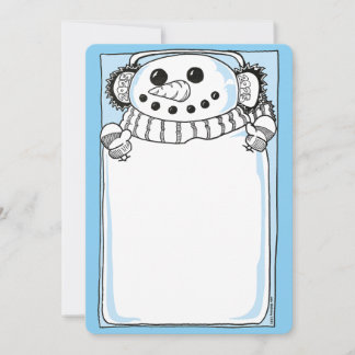 Agradecimento Cartão de Resolução de Ano Novo de Snowman