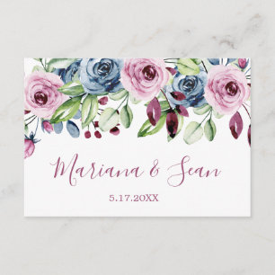 Agradecimento Cartão de Resposta Código QR Casamento Floral Vinh