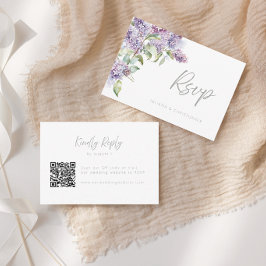 Agradecimento Cartão de Resposta de Casamento com Código QR Flor