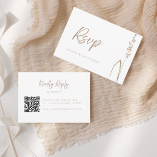Agradecimento Cartão de Resposta de Casamento em Código QR de Tr