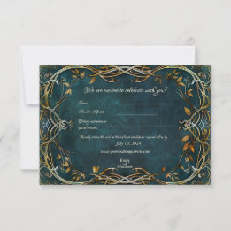 Agradecimento Cartão de Resposta de Casamento Majestade da Terra
