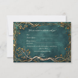 Agradecimento Cartão de Resposta de Casamento Majestade da Terra