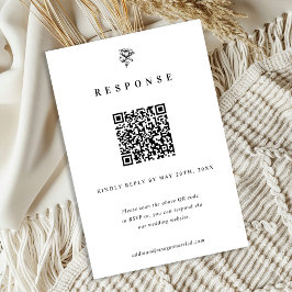 Agradecimento Cartão de Resposta de Casamento Simplesmente Elega
