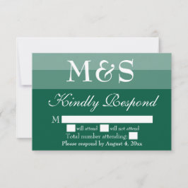 Agradecimento Cartão de Resposta de Casamento Verde Esmeralda Si