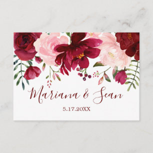 Agradecimento Cartão de Resposta de Código QR de Casamento Flora