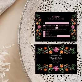 Agradecimento Cartão de Resposta para Casamento Fiesta Floral Me