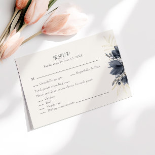 Agradecimento Cartão de Resposta para Casamento Gentle Gray Flow
