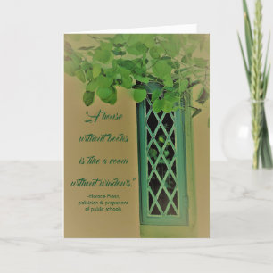 Agradecimento Cartão de Retirada de Janela do Professor ou Bibli