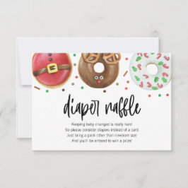 Agradecimento Cartão de Rifa de Fraldas de Rosquinha de Natal