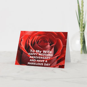 Agradecimento Cartão de rosa vermelha do aniversário de casament