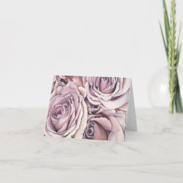 Agradecimento Cartão de Rosas Cor-de-Rosa