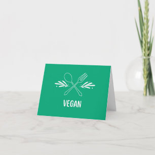 Agradecimento Cartão de Rótulo de Comida Vegana