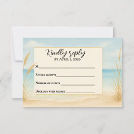 Agradecimento Cartão de RSVP Tradicional Beach Bliss