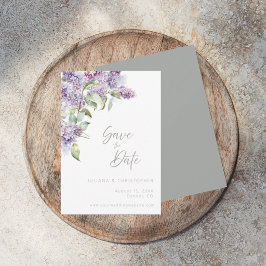 Agradecimento Cartão de Salvar a Data Elegante com Aquarela Flor