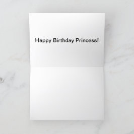 Agradecimento Cartão de saudação 5x7. Feliz aniversário Princesa