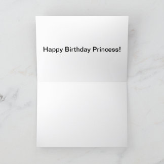 Agradecimento Cartão de saudação 5x7. Feliz aniversário Princesa